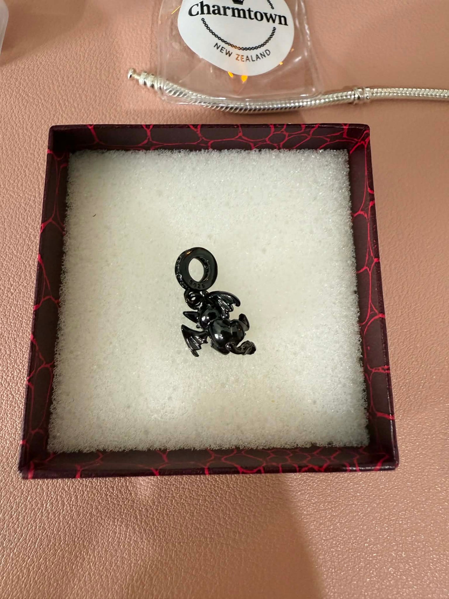 Black Dragon Charm For Bracelet