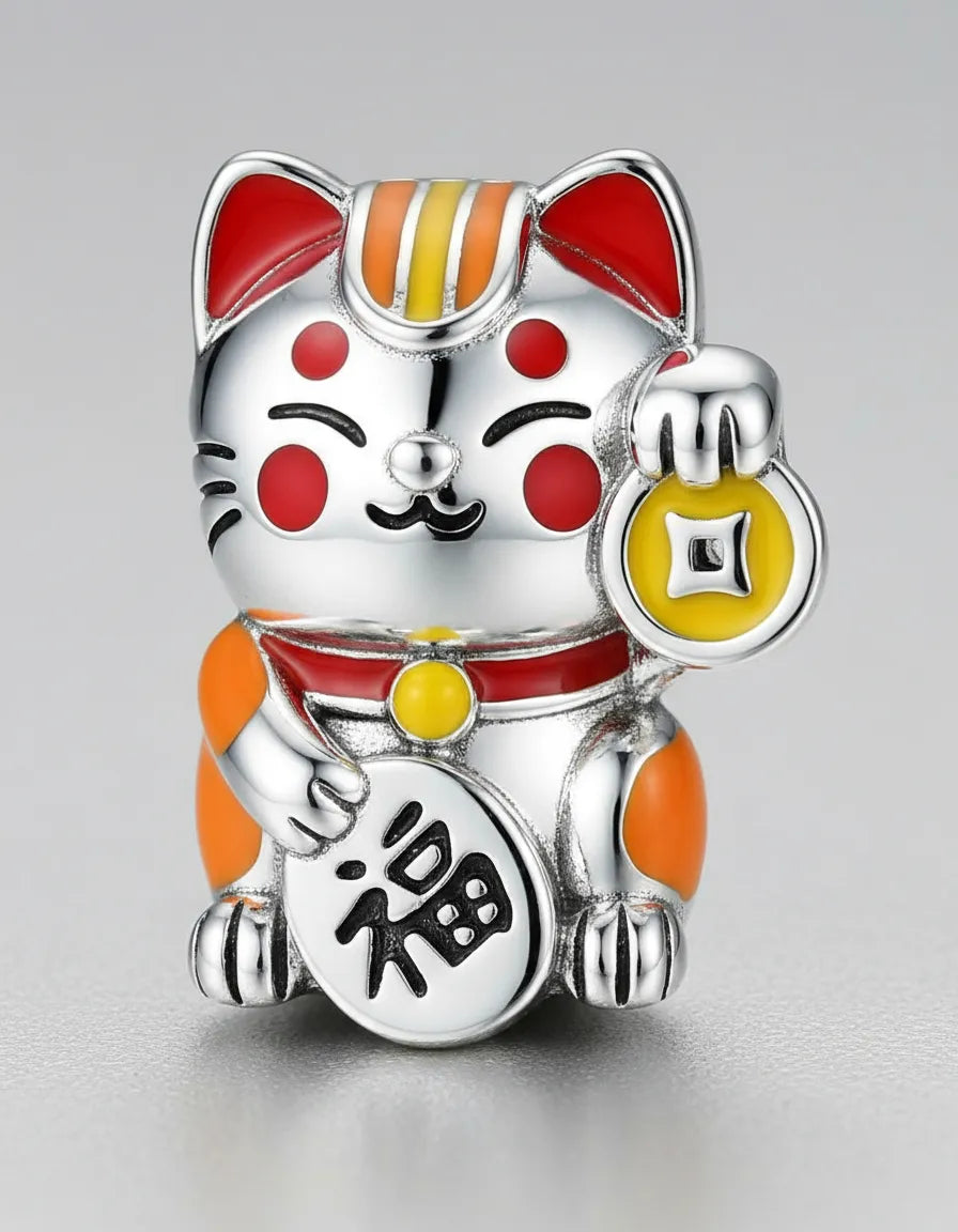 Cute Furtune Cat Charm For Bracelet