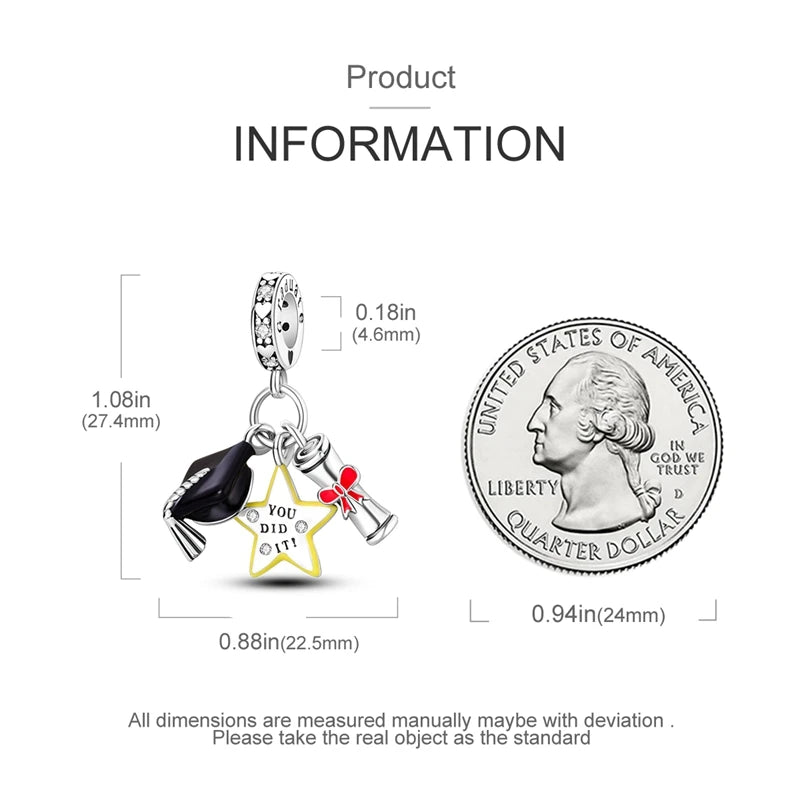 Graduation "YOU DID IT" Charm For Bracelet
