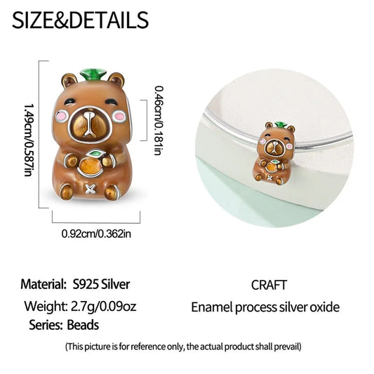 Capybara Cute Charm For Bracelet