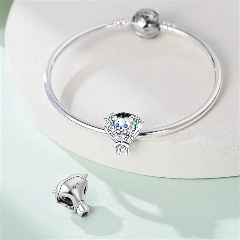 Graduation Bear Bouquet Charm For Bracelet