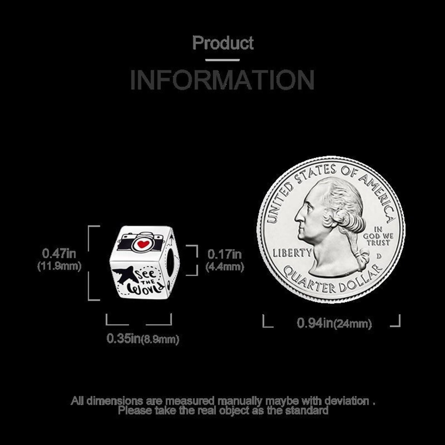 "See The World" Charm For Bracelet