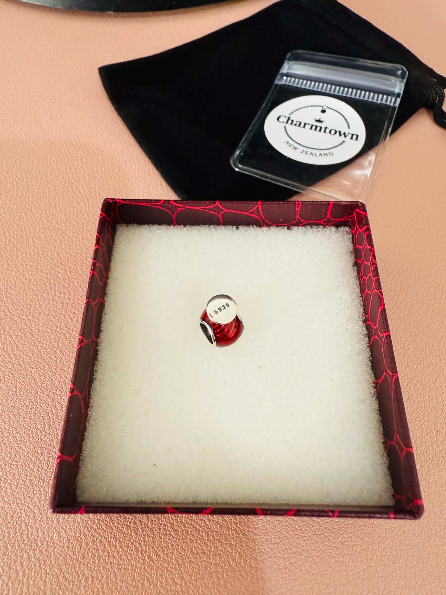 Red Wine Glass Charm For Bracelet