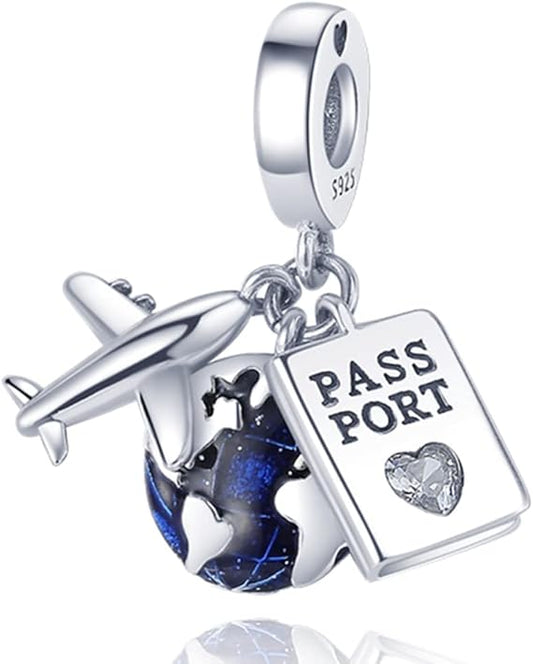 Passport Travel Charm For Bracelet