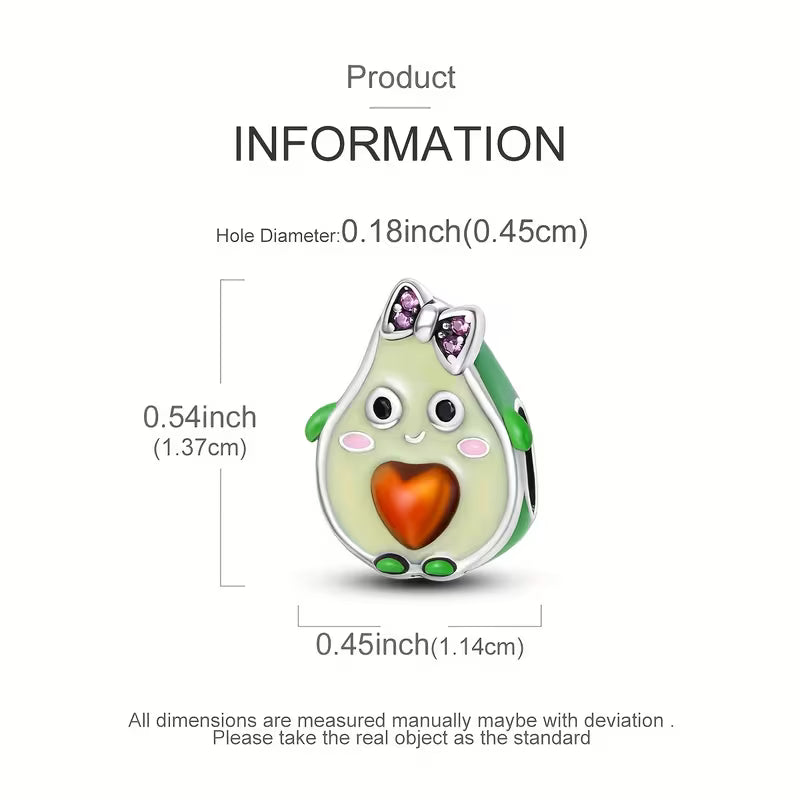 Avocado Cute Charm For Bracelet