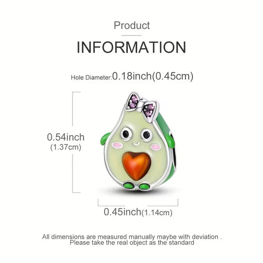 Avocado Cute Charm For Bracelet