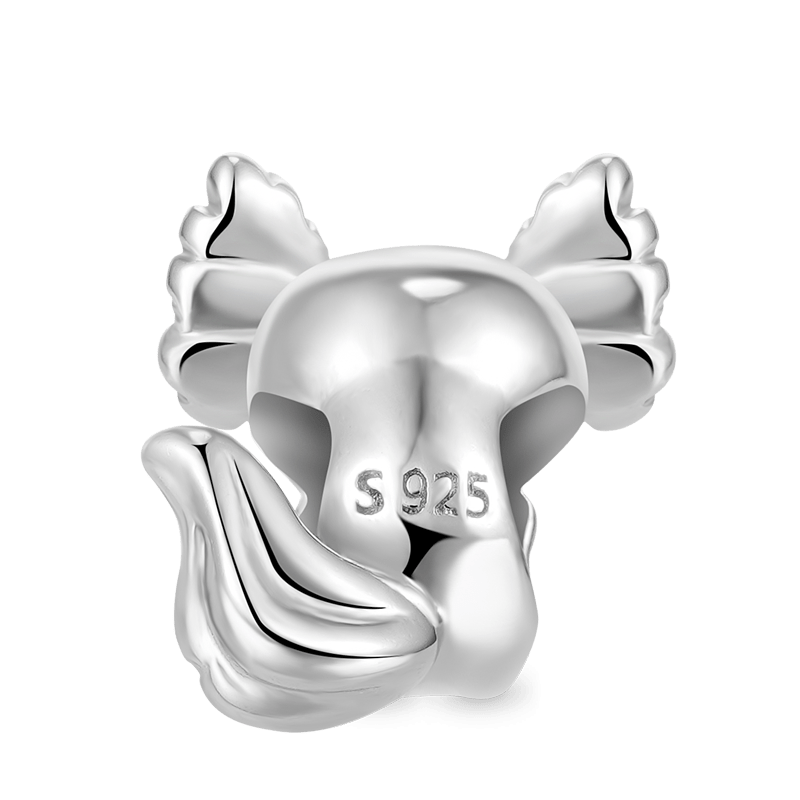 Axolotl Embraces Heart Gemstone Charm For Bracelet