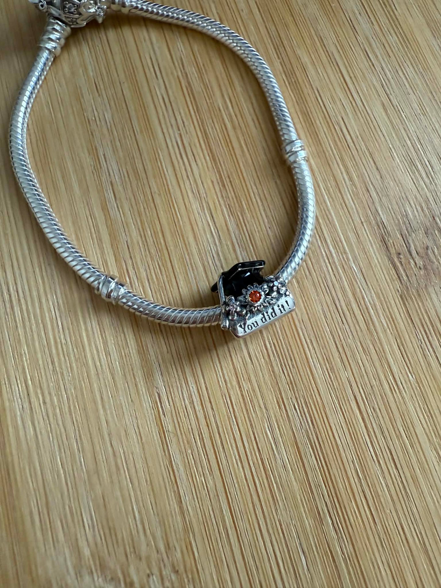 Graduation "You Did it!" Charm For Bracelet