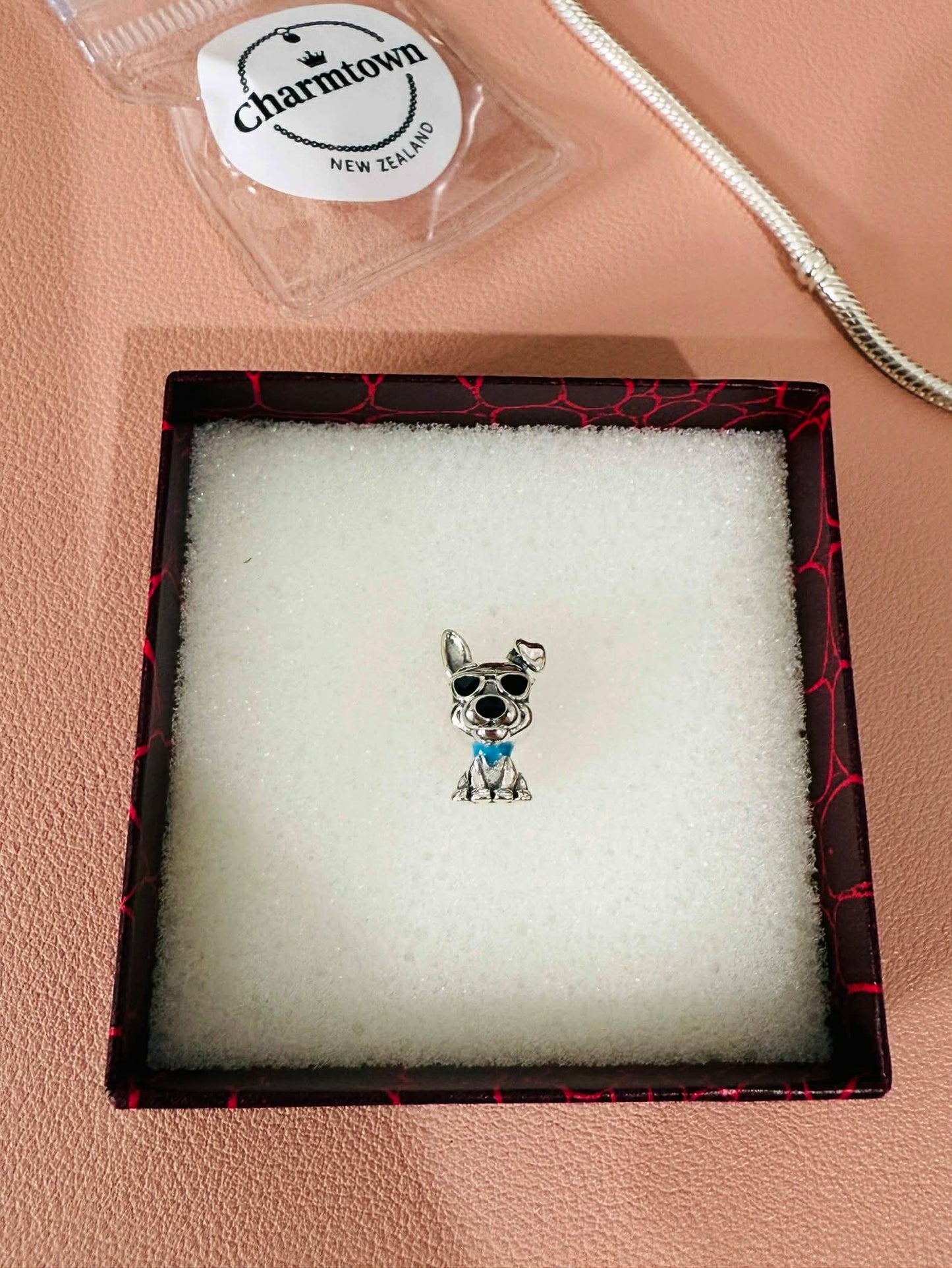 Dog With Sunglasses Charm For Bracelet