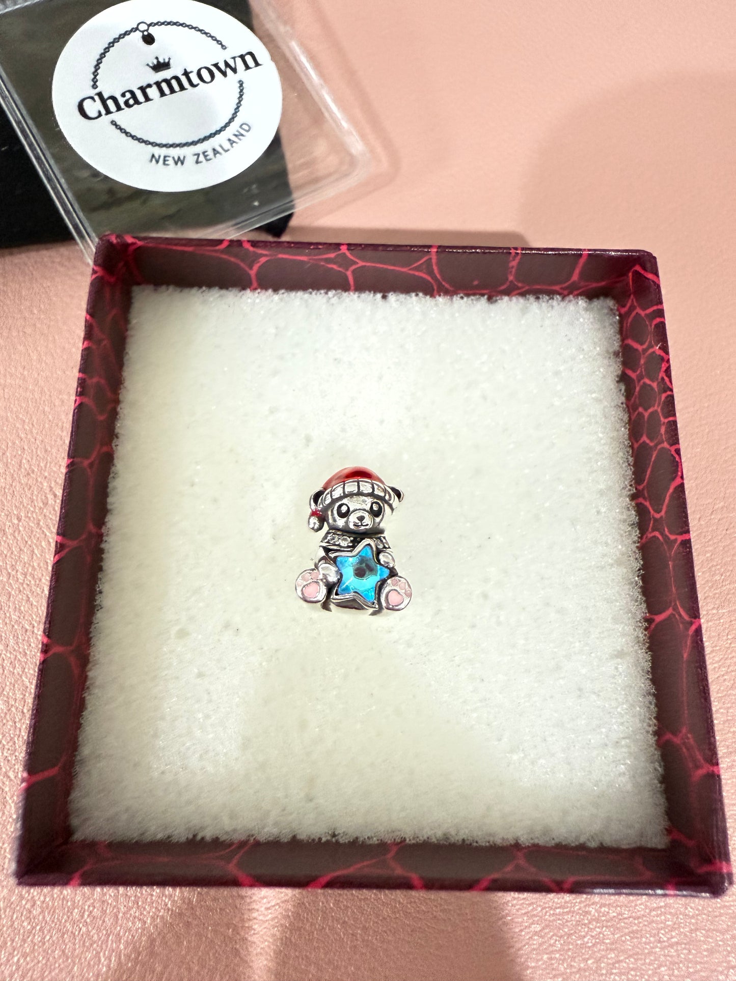 Bear Star Charm For Bracelet (S925)