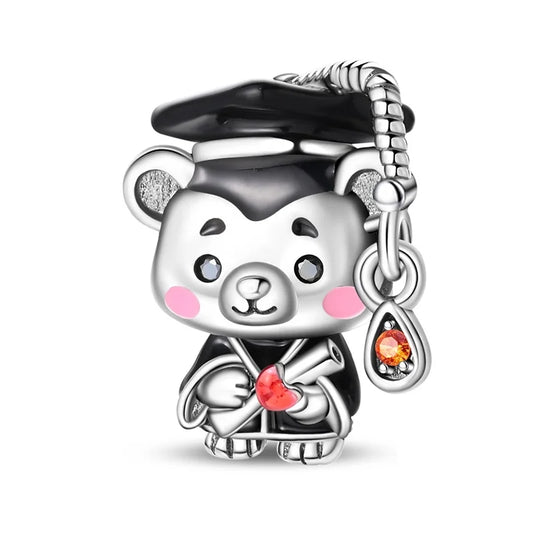 Graduation Bear with Hat Chram For Bracelet