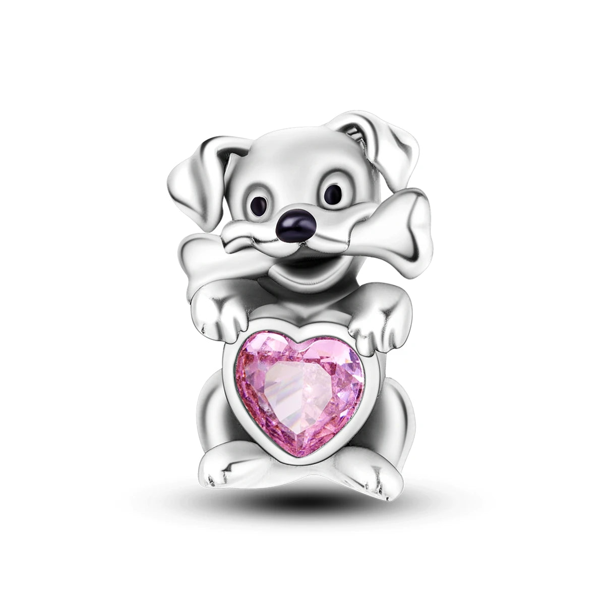 Cute Dog Heart Charm for Bracelet