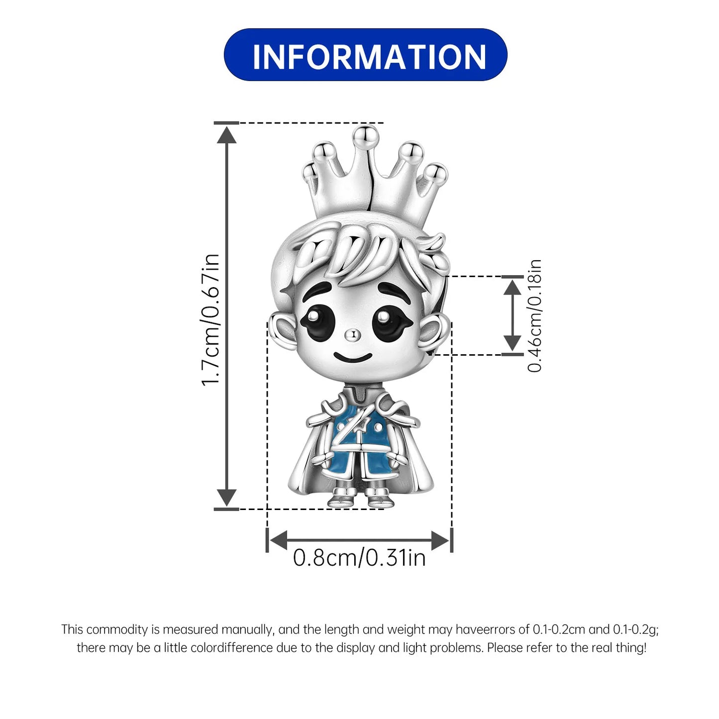 King With Crown For Bracelet