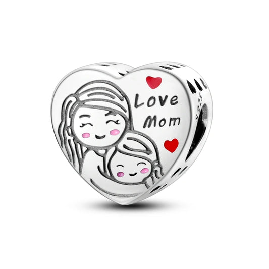 Love Mom Charm For Bracelet