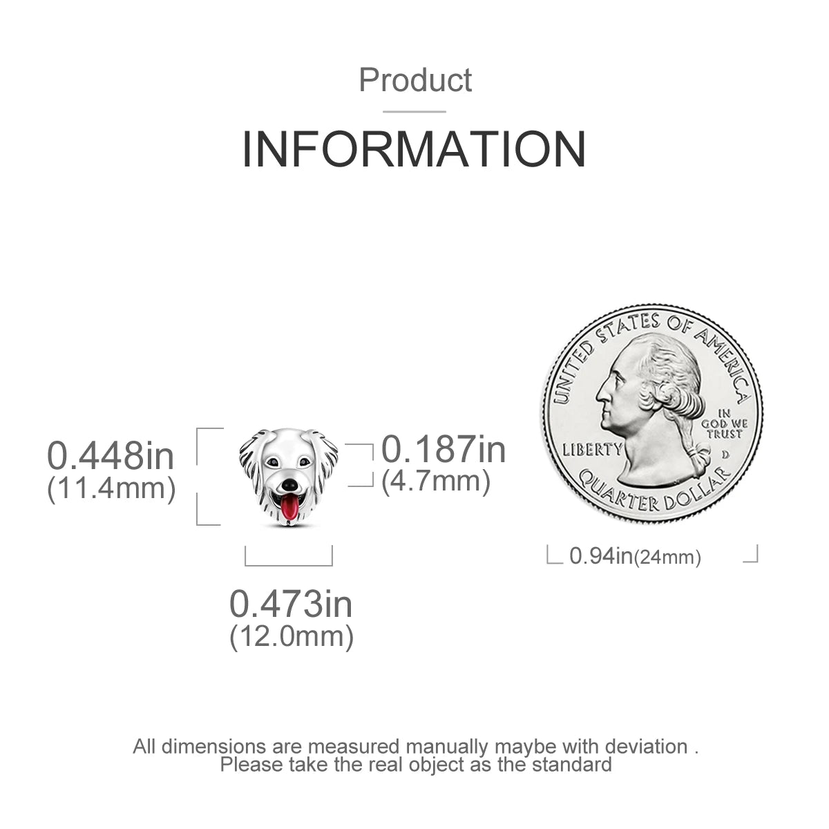 Golden Retriever Charm For Bracelet