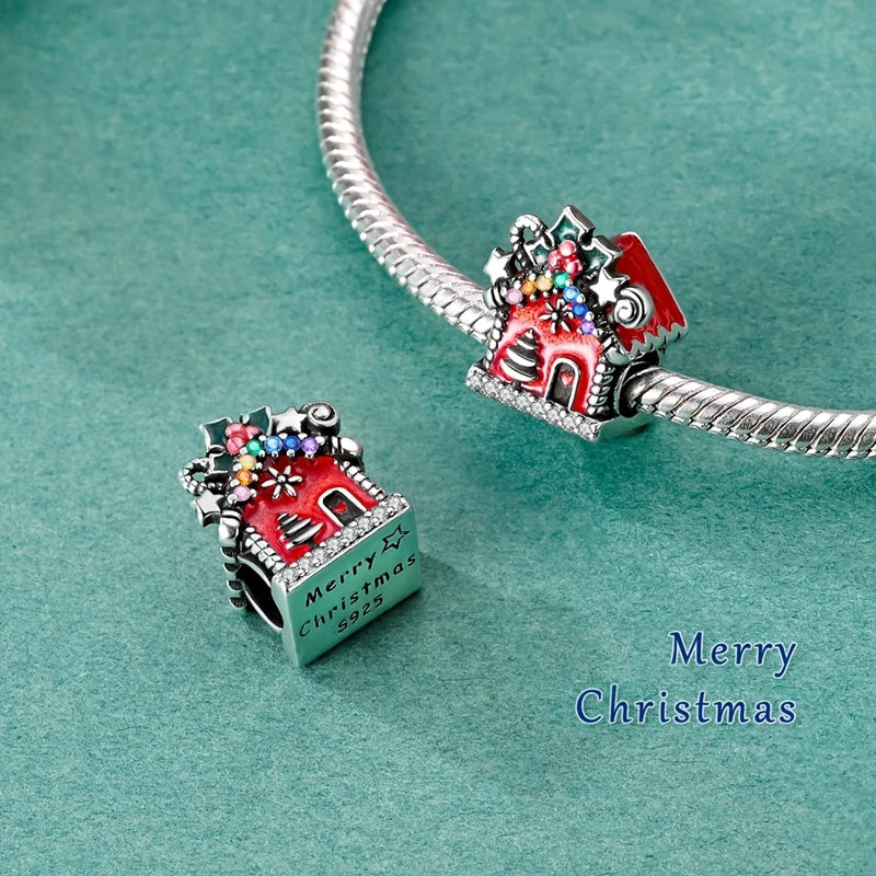 Christmas House Charm For Bracelet