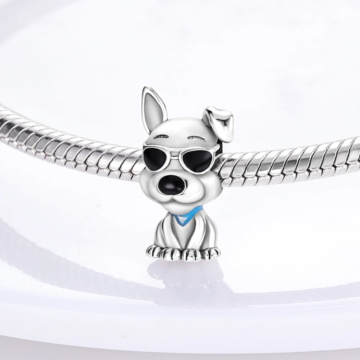 Dog With Sunglasses Charm For Bracelet