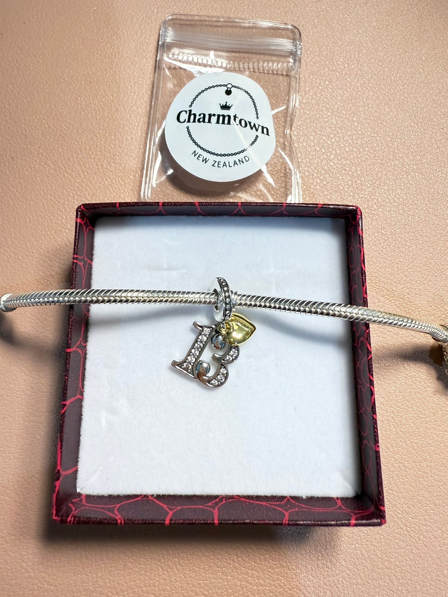 Number 13 Charm For Bracelet (s925)