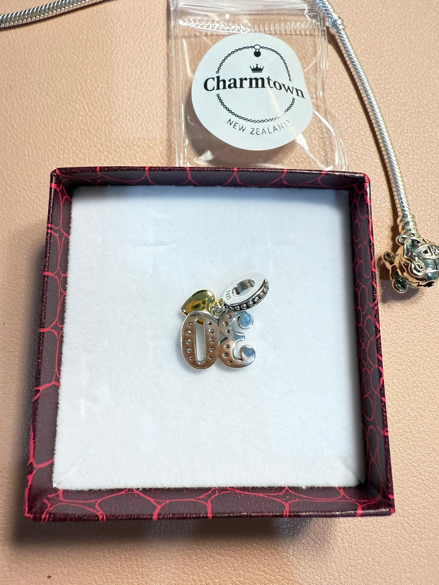 Number 30 Charm For Bracelet (s925)