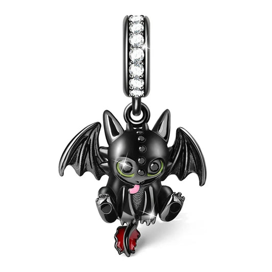 Black Dragon Charm For Bracelet