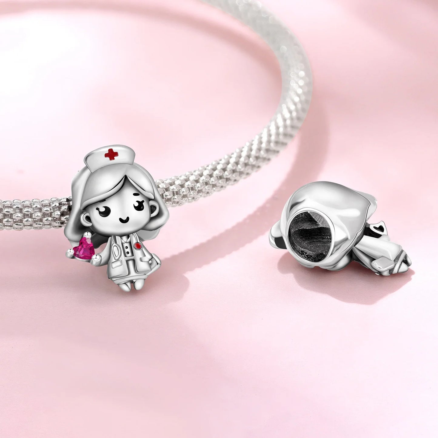 Nurse Cartoon Character Charm For Bracelet