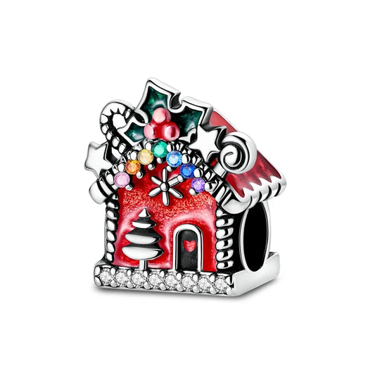 Christmas House Charm For Bracelet