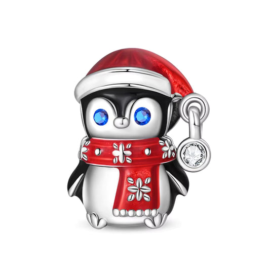 Penguin Christmas Charm For Bracelet (S925)