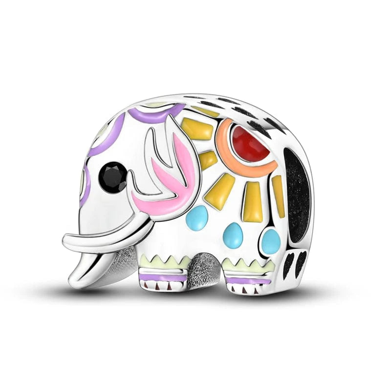 RainBow Elephant Charm For Bracelet