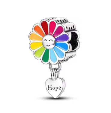 Rainbow Hope Charm For Bracelet