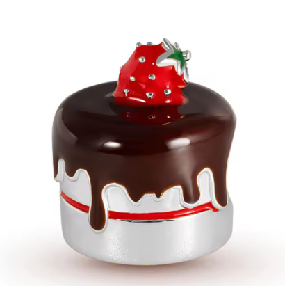 Strawberry Chocolate Cake Charm For Bracelet