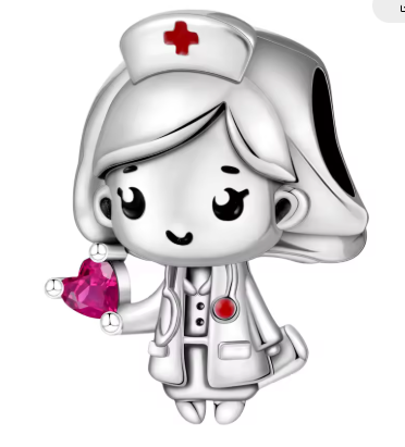Nurse Cartoon Character Charm For Bracelet