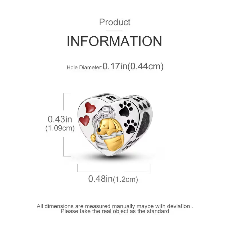 Dog Lover Charm For Bracelet