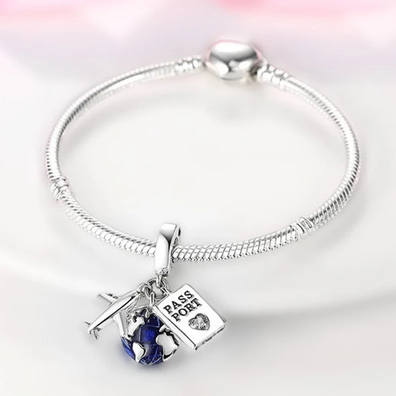 Passport Travel Charm For Bracelet