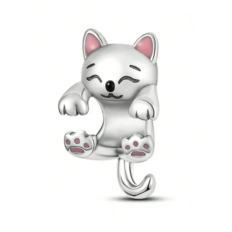 Holding Cat Animal Charm For Bracelet