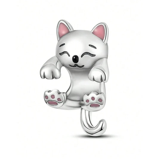 Holding Cat Animal Charm For Bracelet