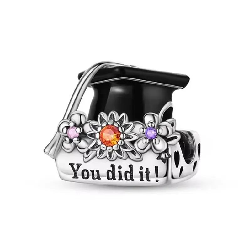 Graduation "You Did it!" Charm For Bracelet