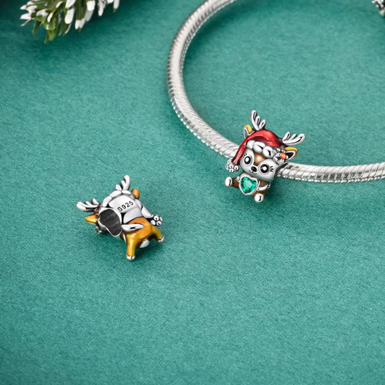 Christmas Deer Charm For Bracelet