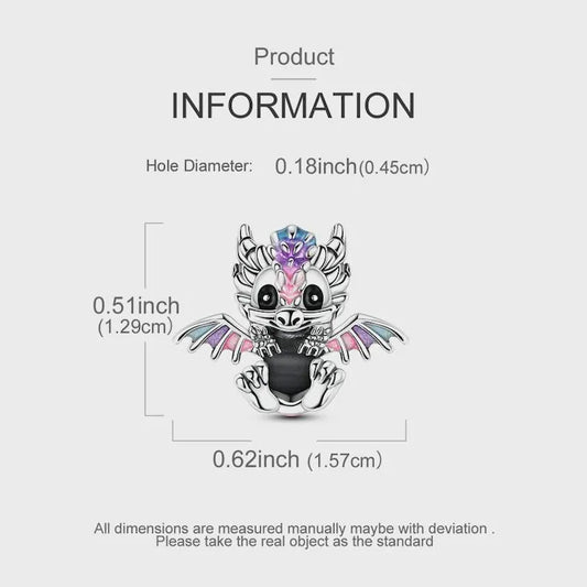 Baby Dragon Charm For Bracelet