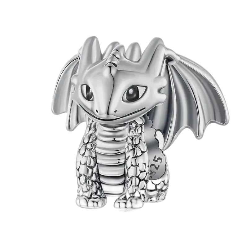 Dragon Charm For Bracelet, 925 Sterling Silver