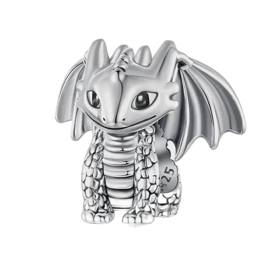 Dragon Charm For Bracelet, 925 Sterling Silver