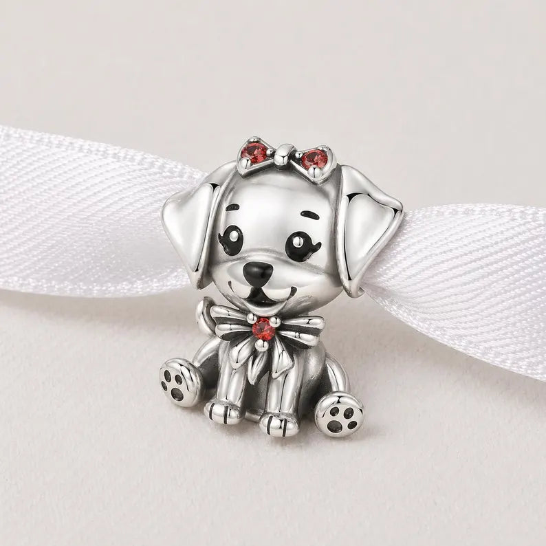 Puppy Cute Charm For Bracelet (s925)