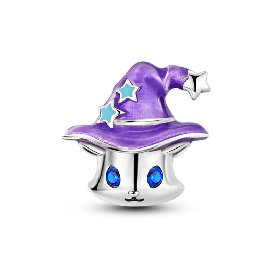 Wizard Kitten Charm For Bracelet