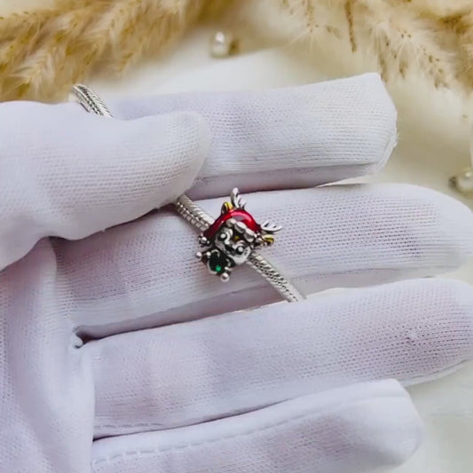 Christmas Deer Charm For Bracelet