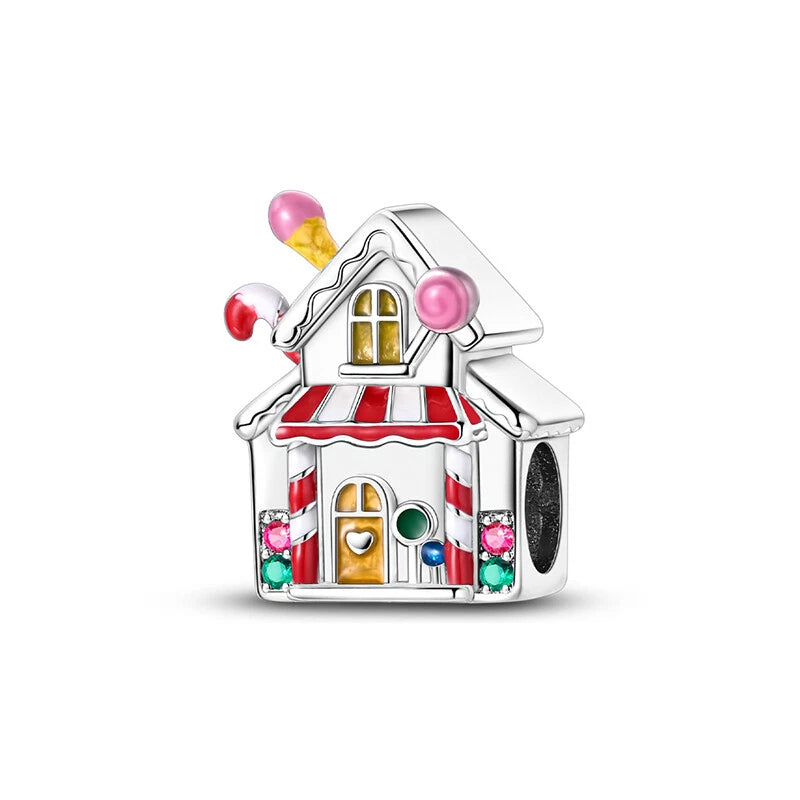 Candy House Charm For Bracelet with Colorful Accents