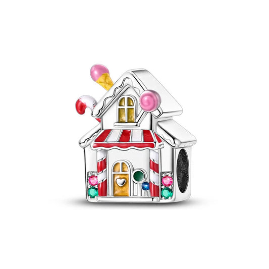 Candy House Charm For Bracelet with Colorful Accents